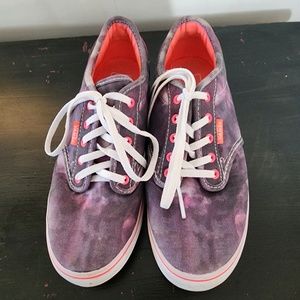 Vans Classic Authentic Shoes Sneakers Women's Pink Purple Tie Dye Acid Wash SZ 7